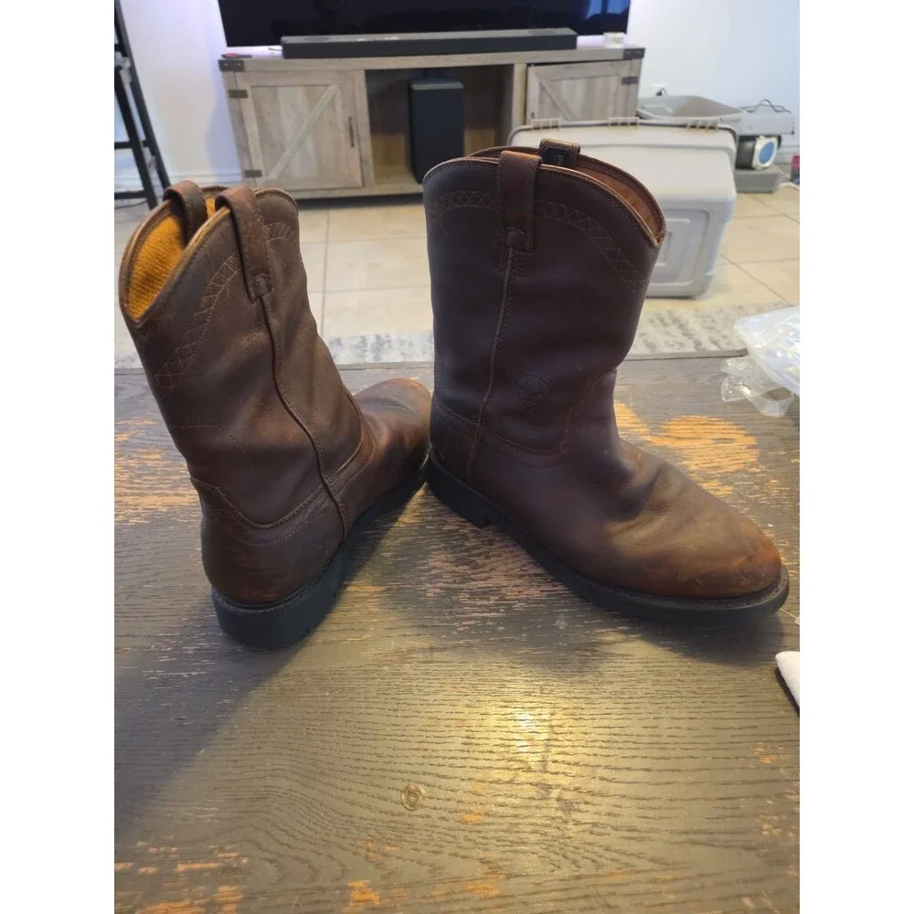 Ariat Mens Ranch Boots Soft Toe Size 12 Style 37202